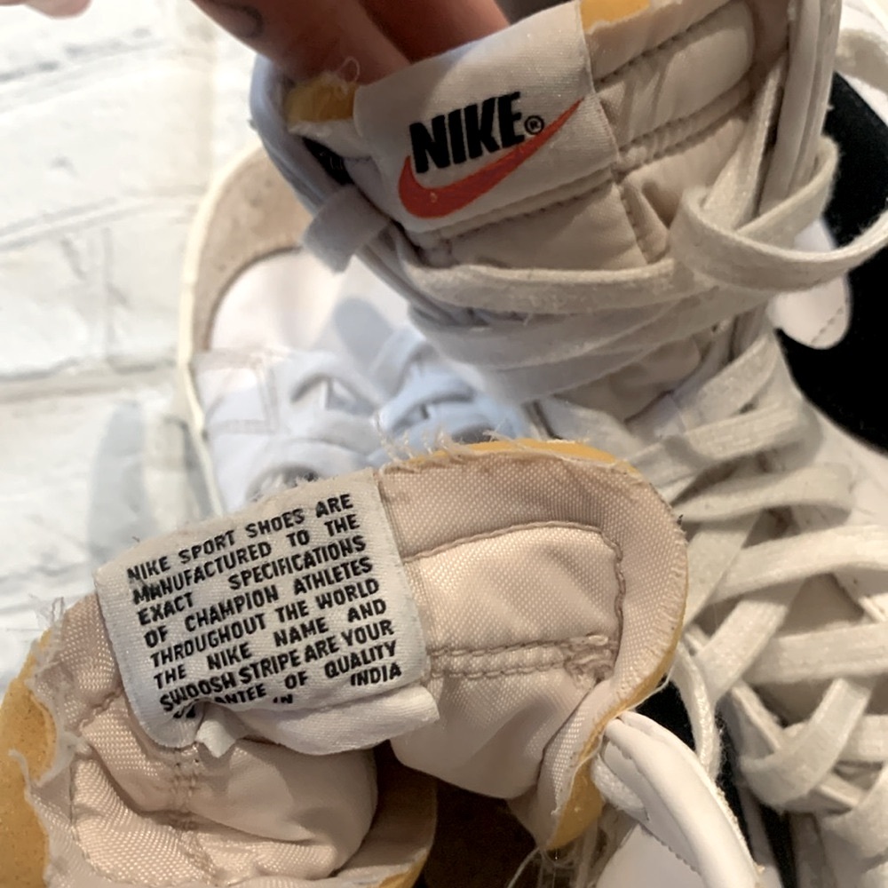 Nike Blazer Mid ‘77 Vintage White Black Gym Shoe - Picture 12 of 14